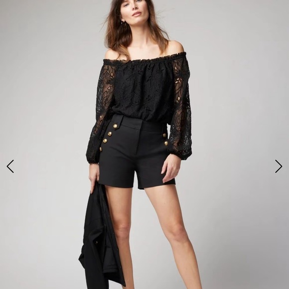 WHBM Off The Shoulder Eyelet Blouse NWT - Picture 2 of 12